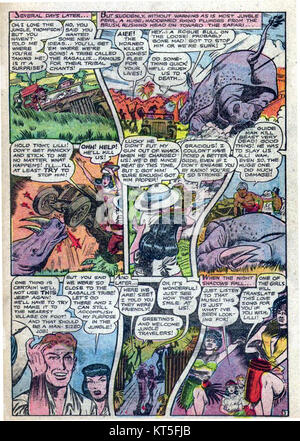 Rulah est un personnage de bande dessinée fictif qui est apparu dans diverses aventures au cours des années 1940, reconnu pour son caractère héroïque et ses capacités uniques. Banque D'Images