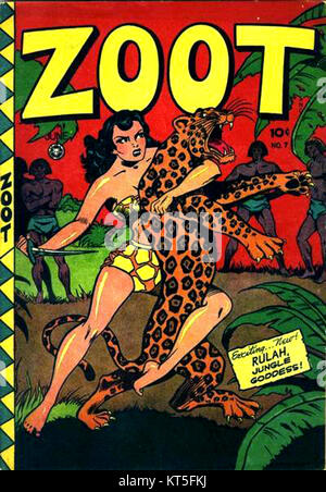 RulahZoot fait référence au personnage fictif Rulah, un super-héros de bande dessinée créé dans les années 1940 Elle a été dépeinte comme une femme forte et courageuse avec une passion pour la justice et la lutte contre le crime. Banque D'Images