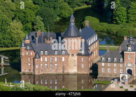 Château de l'eau propriété privée d'Anholt le Prince zu Salm-Salm, Anholt, Anholt, vue aérienne de Isselburg, Niederrhein, Isselburg, Niederrhein, North R Banque D'Images