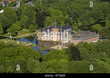 Château de l'eau propriété privée d'Anholt le Prince zu Salm-Salm, Anholt, Anholt, vue aérienne de Isselburg, Niederrhein, Isselburg, Niederrhein, North R Banque D'Images