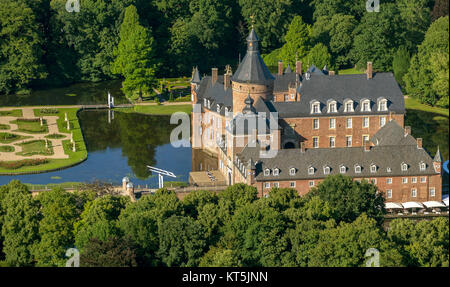 Château de l'eau propriété privée d'Anholt le Prince zu Salm-Salm, Anholt, Anholt, vue aérienne de Isselburg, Niederrhein, Isselburg, Niederrhein, North R Banque D'Images