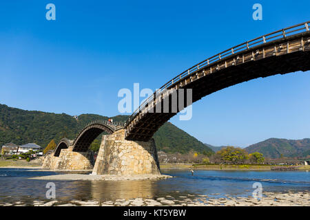 Kintai Bridge en ville Iwakuni Banque D'Images