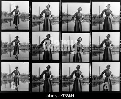 Toni Frissell, mannequin de près de Tidal Basin, Washington, D.C., ca. 1946 Banque D'Images