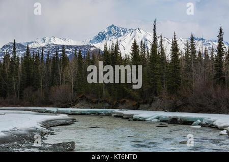 Matanuska Glacier, au nord-est d'Anchorage, Alaska, USA Banque D'Images