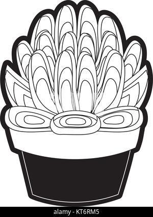 En succulentes en pot teh vector illustration Illustration de Vecteur