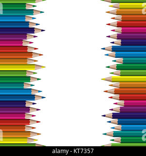 Crayons de couleur transparente Banque D'Images