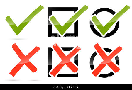 Coche rouge et vert et cross Banque D'Images