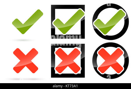 Coche rouge et vert et cross Banque D'Images