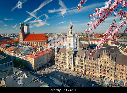 Vue aérienne de Munchen au printemps Banque D'Images