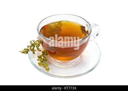 Plateau d'absinthe dans le verre tasse Banque D'Images
