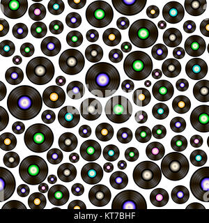 Vynil noir motif transparent Records Banque D'Images