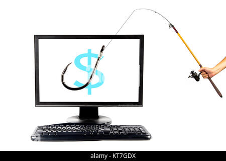 Pêche internet et fausses transactions commerciales Banque D'Images