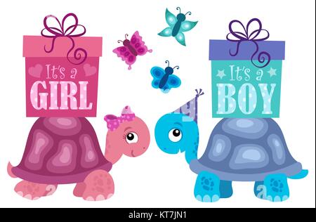 Est-ce une fille ou un garçon thème 2. Banque D'Images