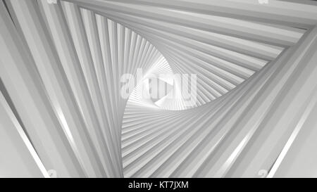 Tunnel futuriste composé de triangles. À la fin de l'éclair Banque D'Images