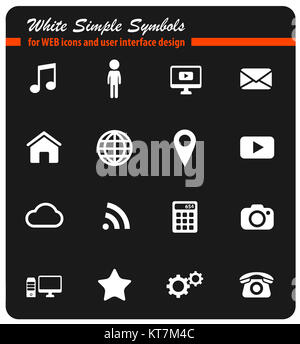 Social media icons simplement Banque D'Images