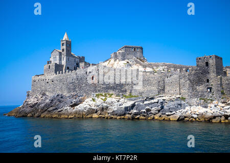 Porto Venere, Italie - Juin 2016 - l'église San Pietro Banque D'Images