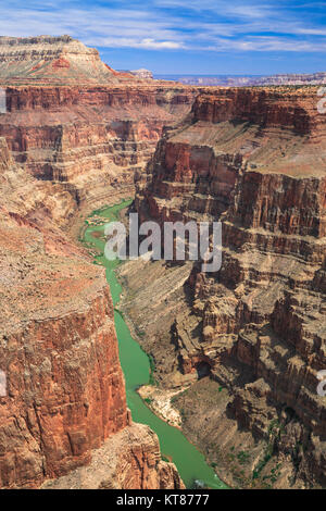 Colorado river vu de saddle horse trail à toroweap oublier dans le parc national du Grand Canyon, Arizona Banque D'Images