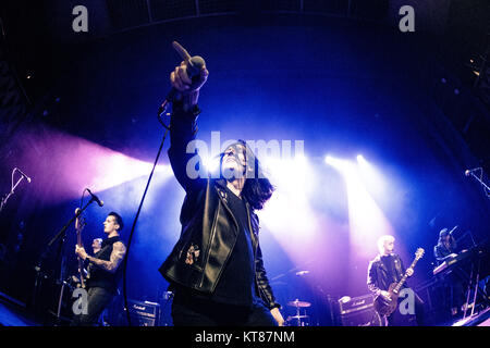 Danemark, copenhague - Octobre 08, 2017. L'Horror Punk Anglais rampantes bande effectue un concert live à Vega à Copenhague. Ici le chanteur s'est vu de Gould sur scène. (Photo crédit : Gonzales Photo - Peter Troest). Banque D'Images