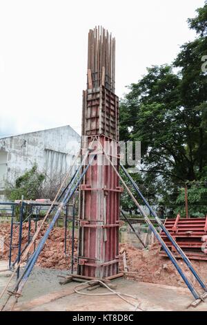 La construction en chantier de travail bunting Banque D'Images