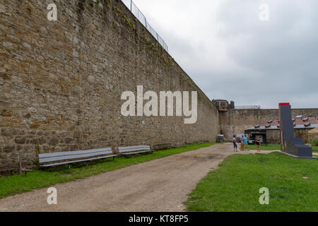 La grande muraille, dans le pénitencier de l'état de l'Est Site historique, Philadelphia, Pennsylvania, United States.. Banque D'Images