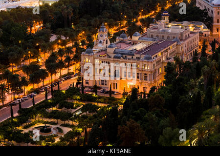 Hôtel de ville de Malaga, sommaire Banque D'Images