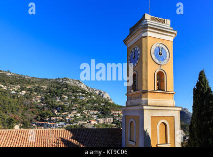 Eglise Notre Dame de l'Assomption à Èze , la tour d'Azur, Alpes Maritimes, France Banque D'Images