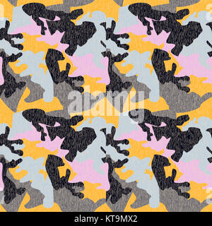 Camouflage background seamless vector illustration. Clas Banque D'Images