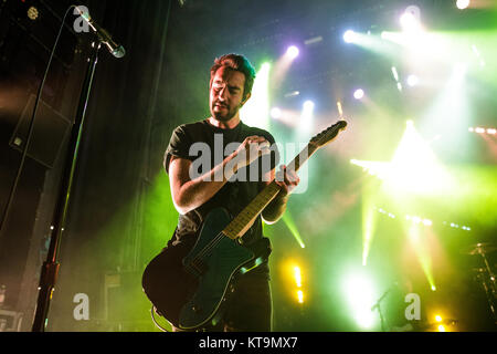 Danemark, copenhague - Octobre 08, 2017. Le groupe de pop punk américain All Time Low effectue un concert live à Vega à Copenhague. (Photo crédit : Gonzales Photo - Peter Troest). Banque D'Images