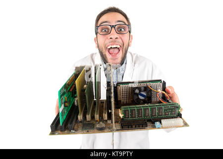 Nerd posing Banque D'Images