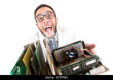 Nerd posing Banque D'Images