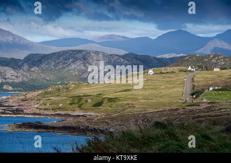 L'article de la côte du nord 500 route touristique près de laide à Wester Ross, Ecosse Banque D'Images