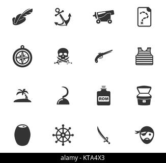 Pirates icons set Banque D'Images