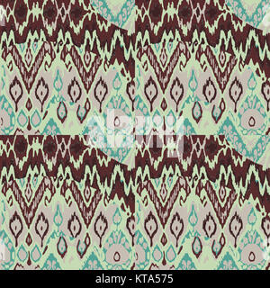 Seamless vector ethnique couleur print pattern Banque D'Images