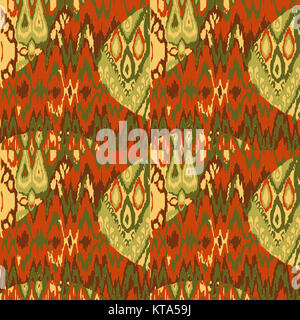 Seamless vector ethnique couleur print pattern Banque D'Images