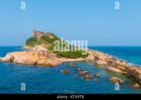 Yehliu Geopark dans le quartier de Wanli, New Taipei, Taiwan. Banque D'Images