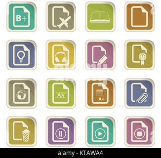 Documents icons set Banque D'Images