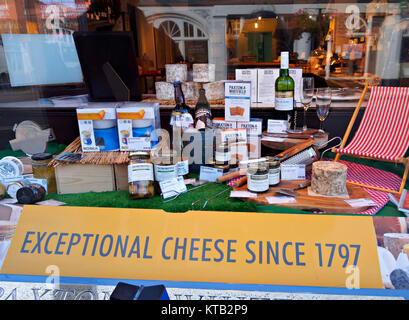 Affichage de vitrine fromage à Stratford-on-Avon Banque D'Images