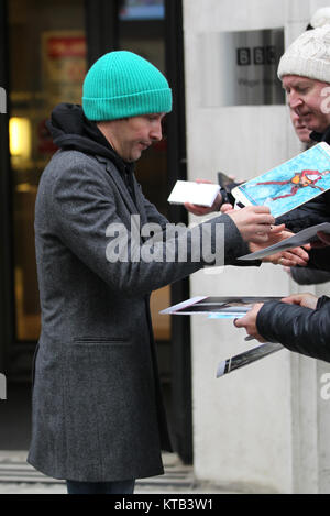 Londres, Royaume-Uni. 16 Décembre, 2017. James Blunt vu à la BBC Radio 2 Studios à Londres Banque D'Images