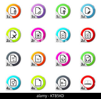 Documents icons set Banque D'Images