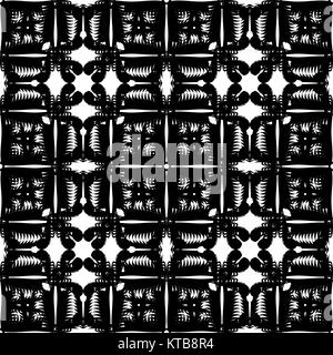 Motif noir et gris sur fond blanc transparent Banque D'Images