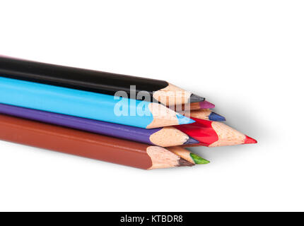 Crayons de couleur gros plan Banque D'Images