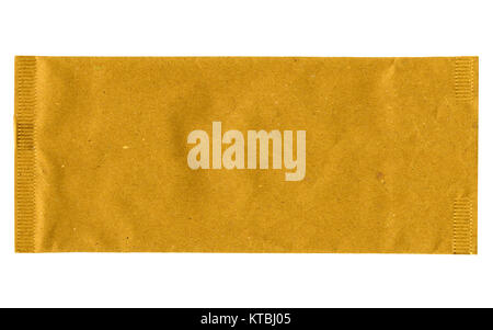 Brown paper bag isolated over white Banque D'Images