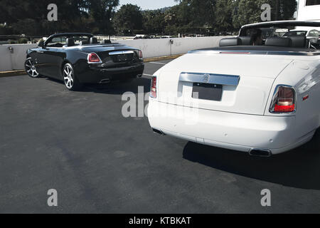 RollsRoyce blanc noir,  03 Convertible Banque D'Images