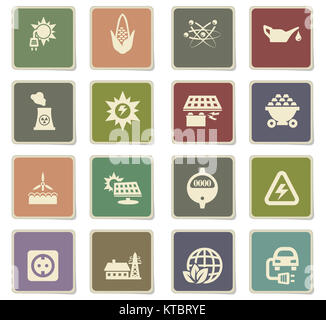 Bio fuel icon set Banque D'Images