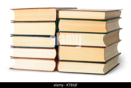 Deux piles de vieux livres tourné Banque D'Images