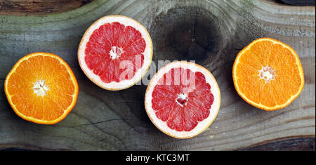 les pamplemousses et les oranges sont des fruits sains et délicieux Banque D'Images