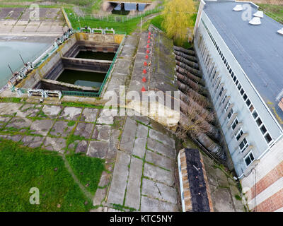 Station de pompage d'eau, de système d'irrigation des rizières. Voir Banque D'Images