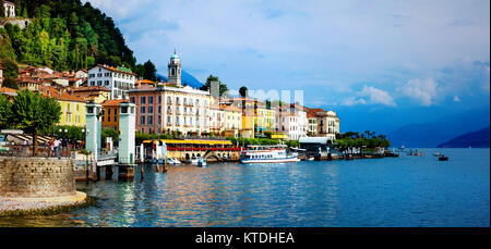 Impressionnant village de Bellagio, Lac de Côme, Lombardie, Italie. Banque D'Images