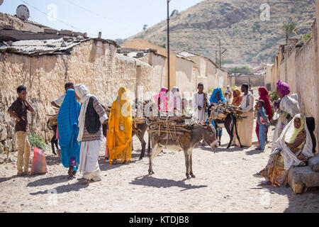 Keren Camel Market dans la région d'Anseba en Érythrée. Banque D'Images