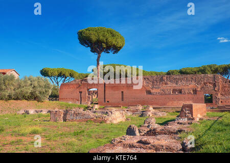 Sncient ruines sur le Mont Palatin à Rome, Italie. Banque D'Images